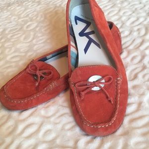 ☀️Anne Klein Sport Orange Suede loafer Sz 8.5